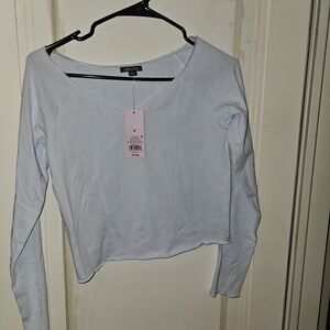 Light Blue Long Sleeve Top